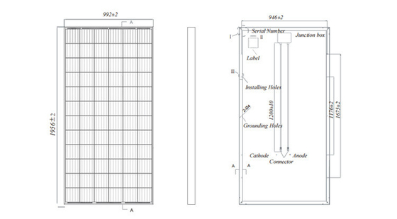 18.3% 24v 36v 330w 340w 350w 400w Panneau photovoltaïque solaire pour système de montage au sol à domicile