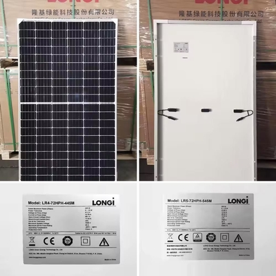 Longi 580W 585W 590W Système d'alimentation portable à panneau solaire avec cellule solaire HJT de catégorie A