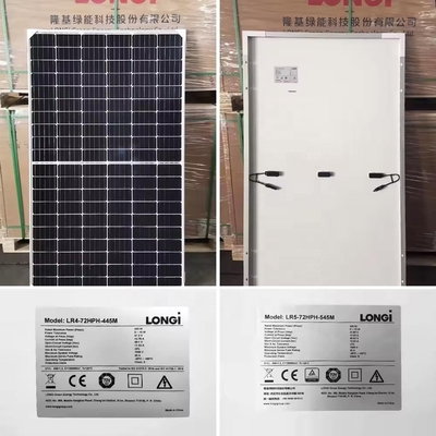Longi Hi-MO6 435w 440w 445w Modules photovoltaïques monofaciaux 182mmx182mm pour le système solaire photovoltaïque à domicile