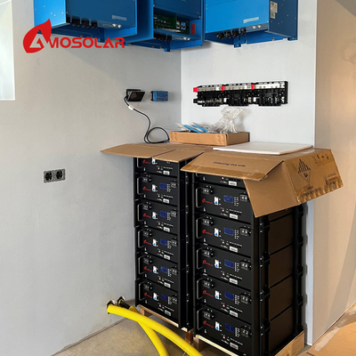 Amosolar 48V 51.2V 100AH 200AH batterie au lithium-ion montée sur le rack
