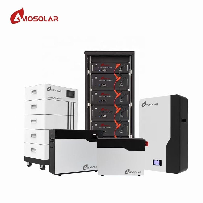 48V/51.2V Amosolar batteries au lithium-ion pour le stockage solaire 100ah 200ah 10kwh 20kwh