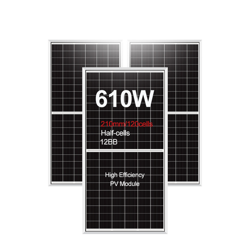 Panneau solaire monocristallin de 210 mm 595w 600w 605w avec 120 cellules OEM ODM Grande performance