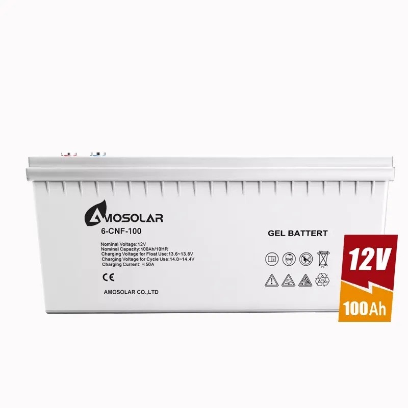 12V 65Ah 70Ah 75Ah 100Ah 200Ah Deep Cycle Gel Battery avec une durée de vie de 1500 fois