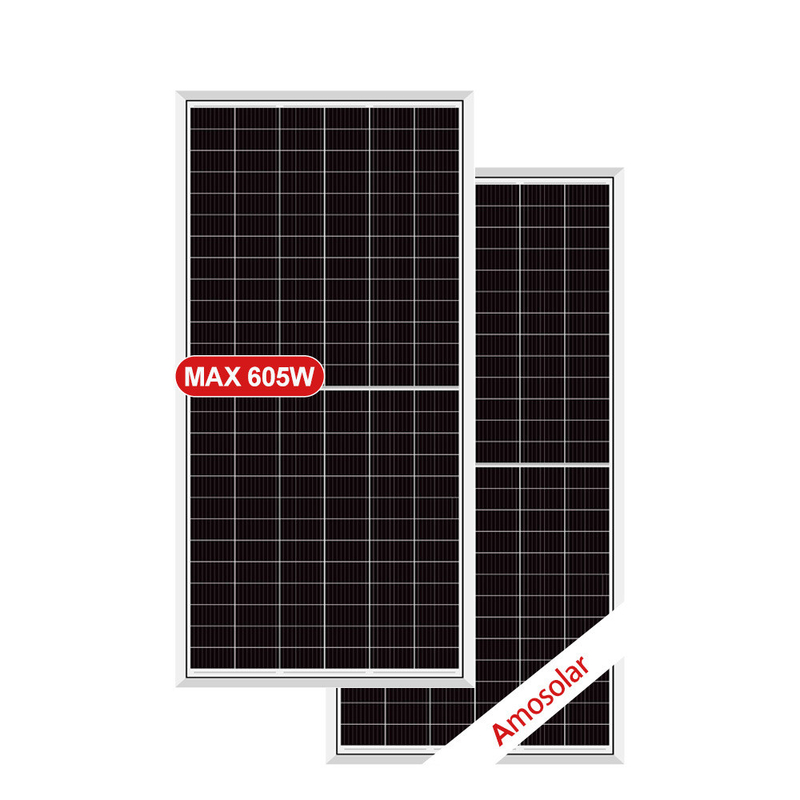 Panneaux solaires mono en double verre 575w 580w 585w 590w 595w 600w 605w avec TUV CE ISO