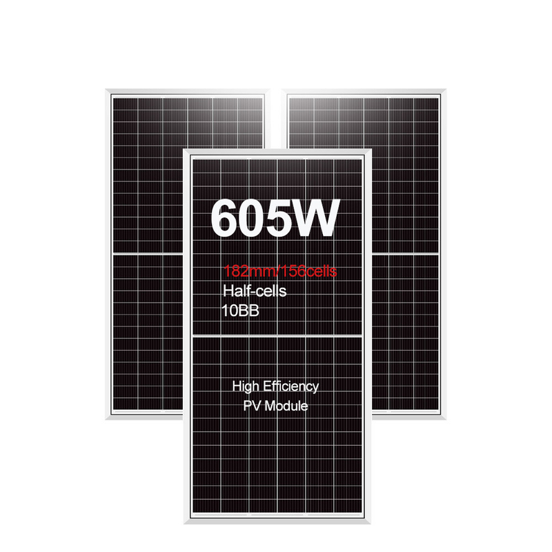 Cellule solaire mono IP68 boîte de jonction nominale 575w 605w Watt module photovoltaïque panneau solaire à demi cellule