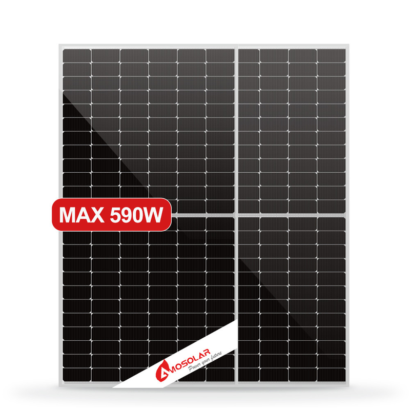 Module photovoltaïque solaire mono de type N à demi-cellule de 182 mm 570W 580W 590W avec boîte de jonction IP68