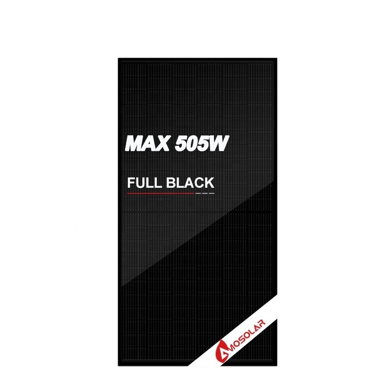 EU Stock 400w 430w 450w 500w 550w Panneaux solaires entièrement noirs avec un rendement de panneau de 21,3%