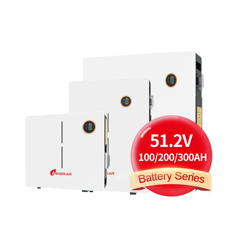 Amosolar Lithium Battery Pack 5-10 kWh Portée de puissance de sortie pour montage murale et solaire