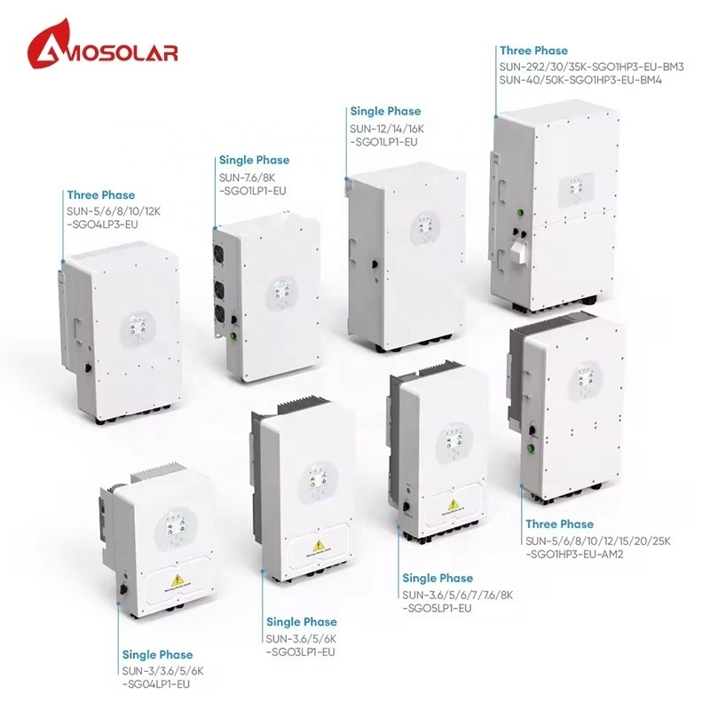 Invertisseur solaire à chaîne à phase unique de 6 kW avec sortie 220V/230V/240V et conversion solaire