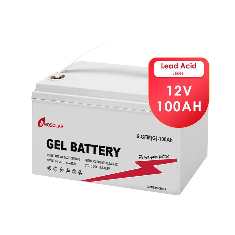 Amosolar batterie solaire 12V Gel 100Ah 150Ah 200Ah 250Ah pour le stockage à température ambiante